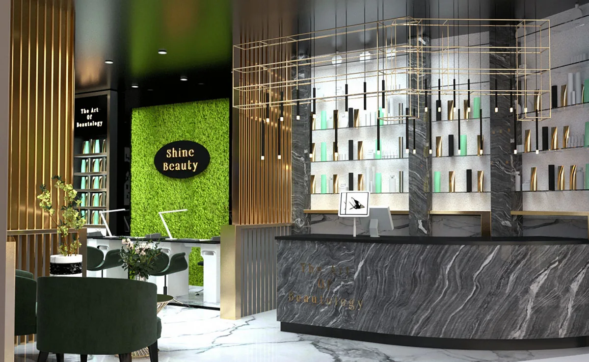 Shine Beauty · Empfang · 3D-Visualisierung